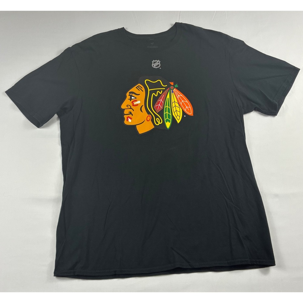 Fanatics Chicago Blackhawks T-Shirt Men XL Black Bedard 98 NHL Hockey Tee